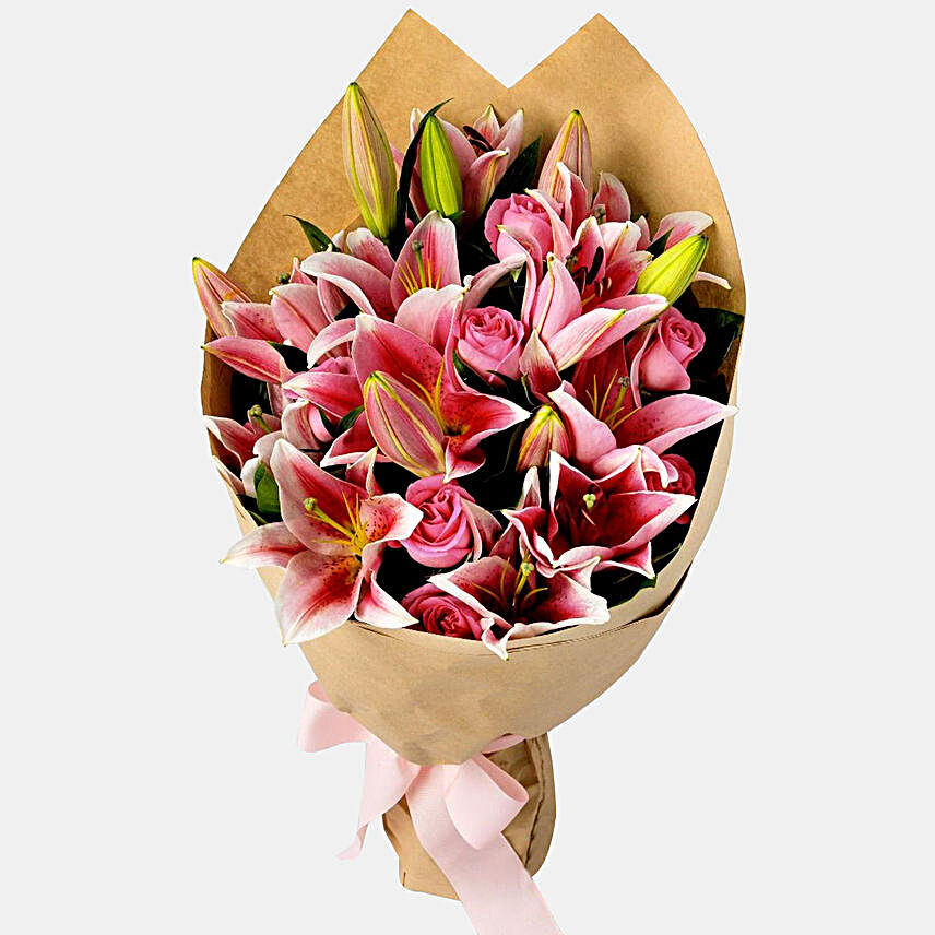 Pink Passion Lilies Bouquet:get-well-soon