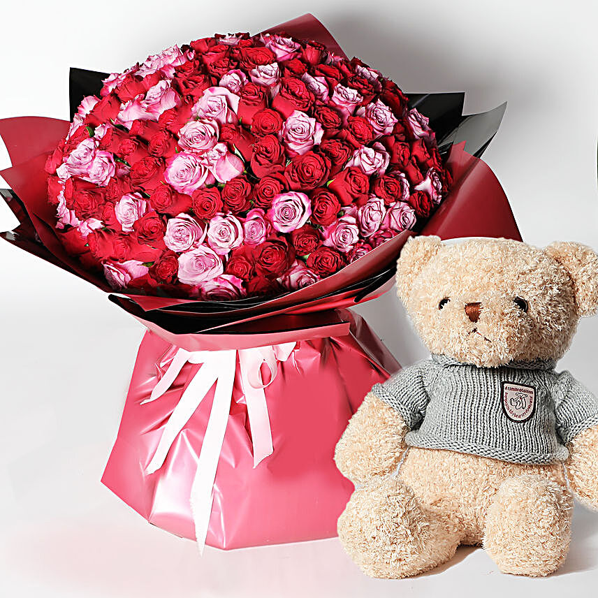 Teddy Roses Special Bouquet:Gifts for Him in Philippines