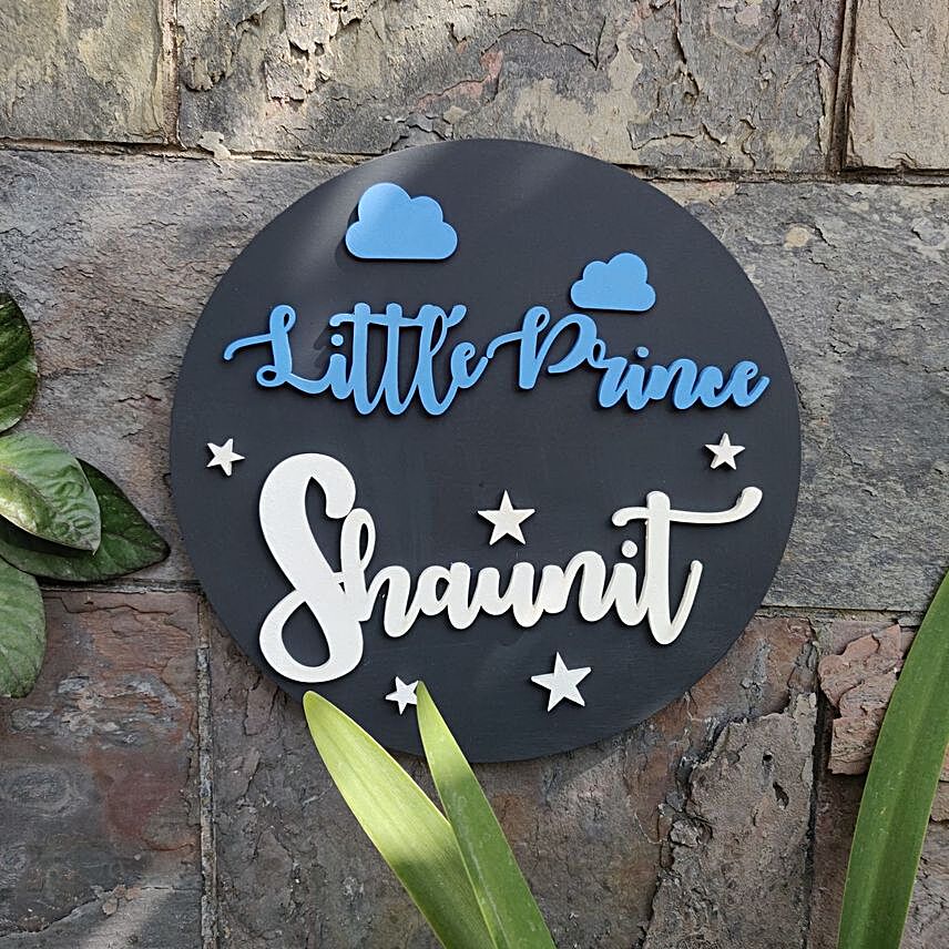 Personalised Little Prince Nameplate:Newborn Baby Gifts to Philippines
