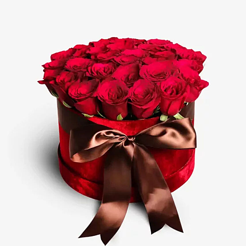 All For Love Red Velvet Rose Box