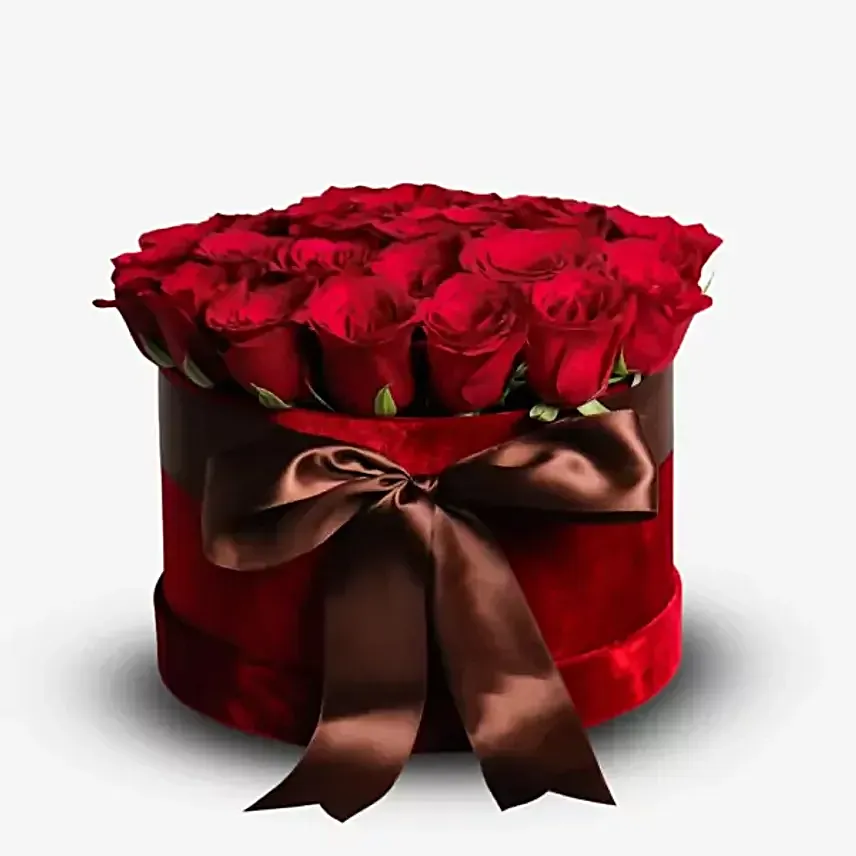 All For Love Red Velvet Rose Box