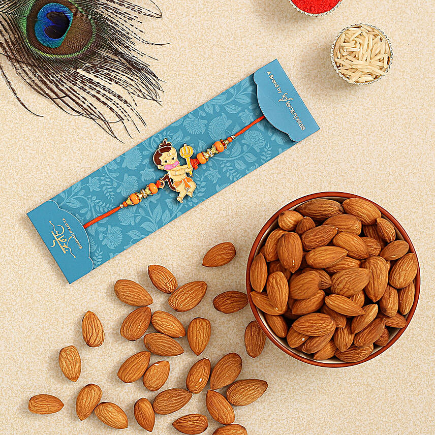 Bal Hanuman Kids Rakhi And Healthy Almonds