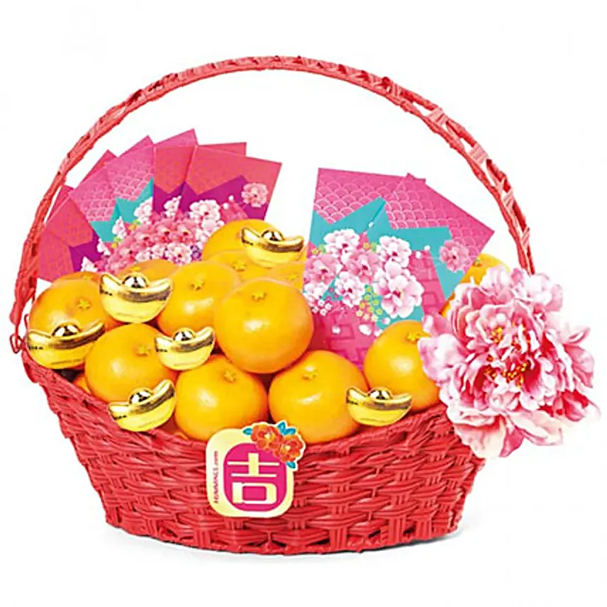 Basket Of Mandarin Oranges