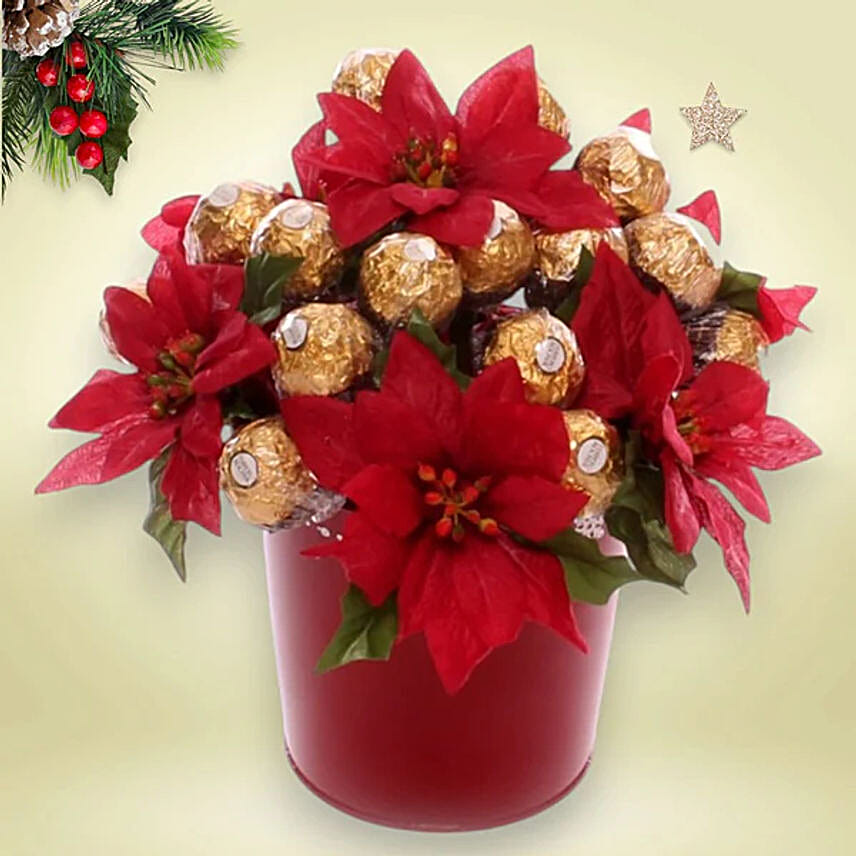 Ferrero Rocher Poinsettia Gift Pot