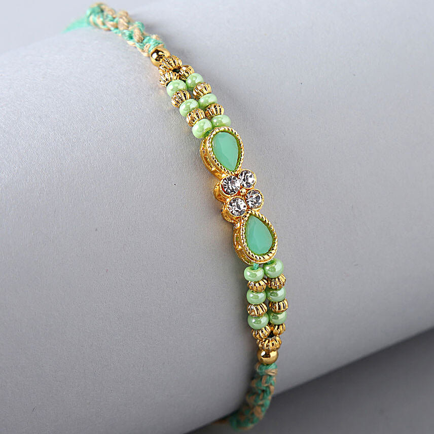 Green Pearl Designer Rakhi