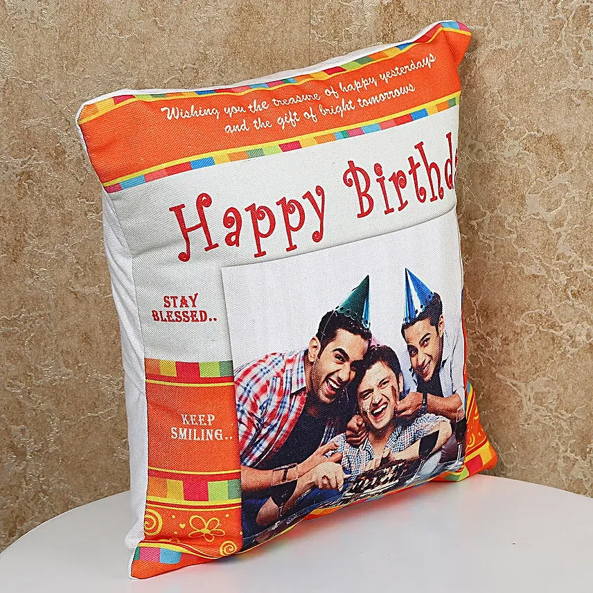 Happy Bday Personalized Cushion
