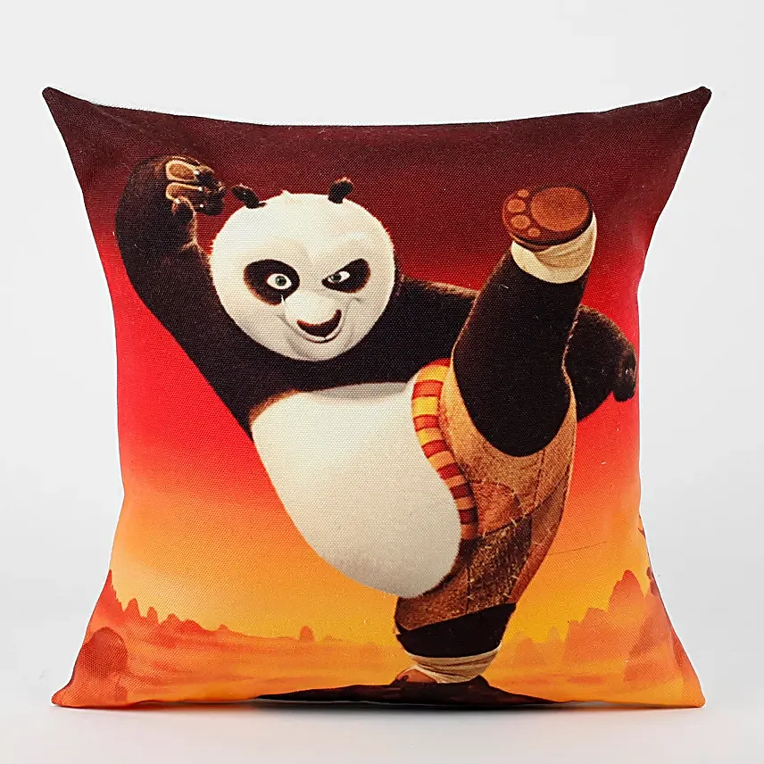 Kung Fu Panda Printed Cushion And Mug Combo