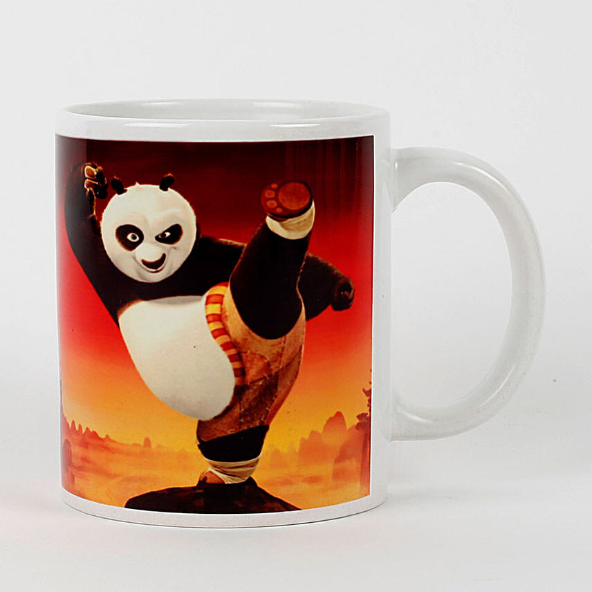 Kung Fu Panda Printed Cushion And Mug Combo