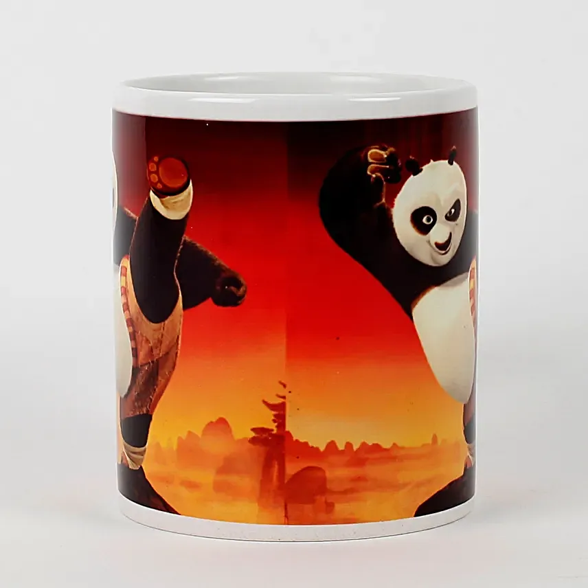 Kung Fu Panda Printed Cushion And Mug Combo
