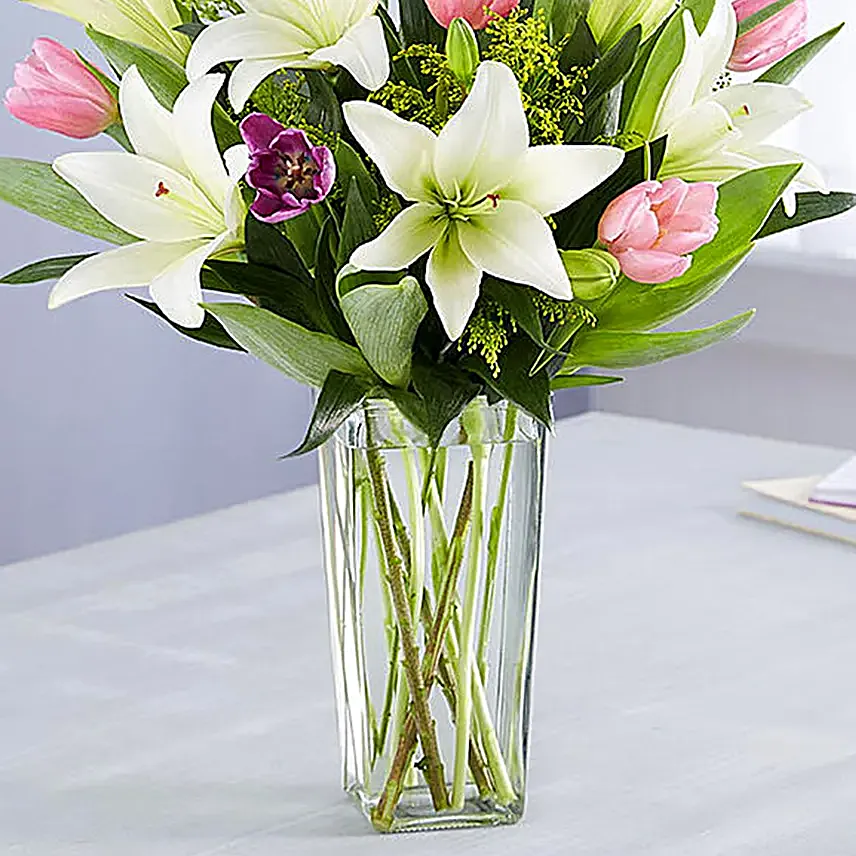 Medley Of Lilies And Tulips