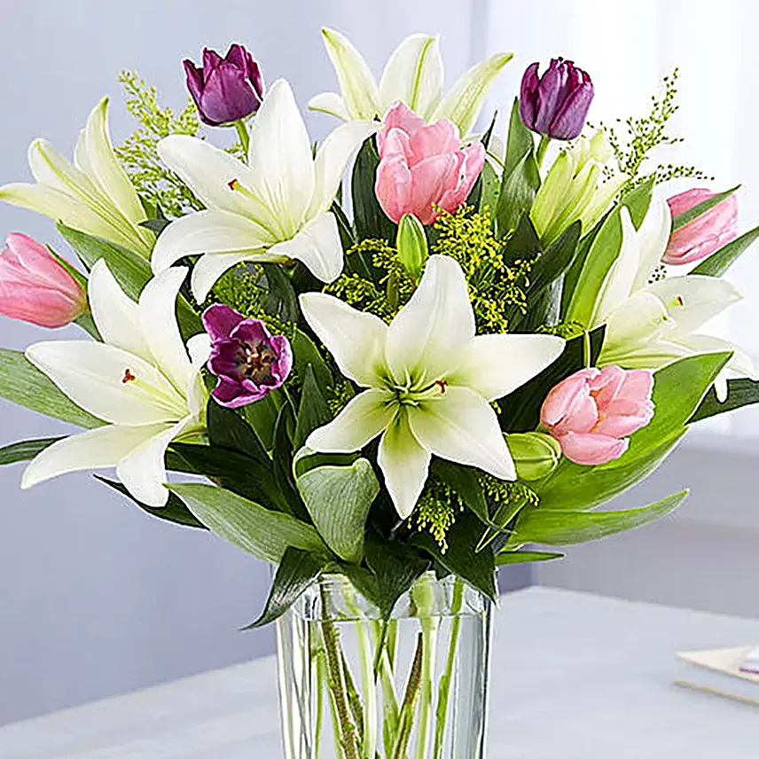 Medley Of Lilies And Tulips