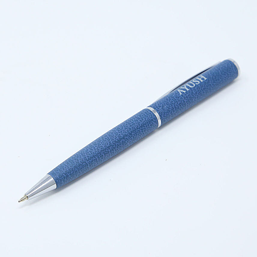 Personalised Blue Notebook and Pen Combo