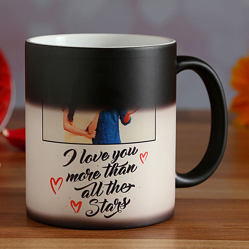 Personalised Couple Photo Love Quote Magic Mug