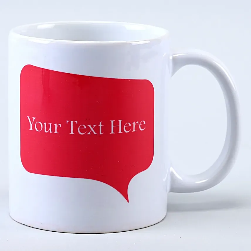 Personalised Message White Mug Hand Delivery