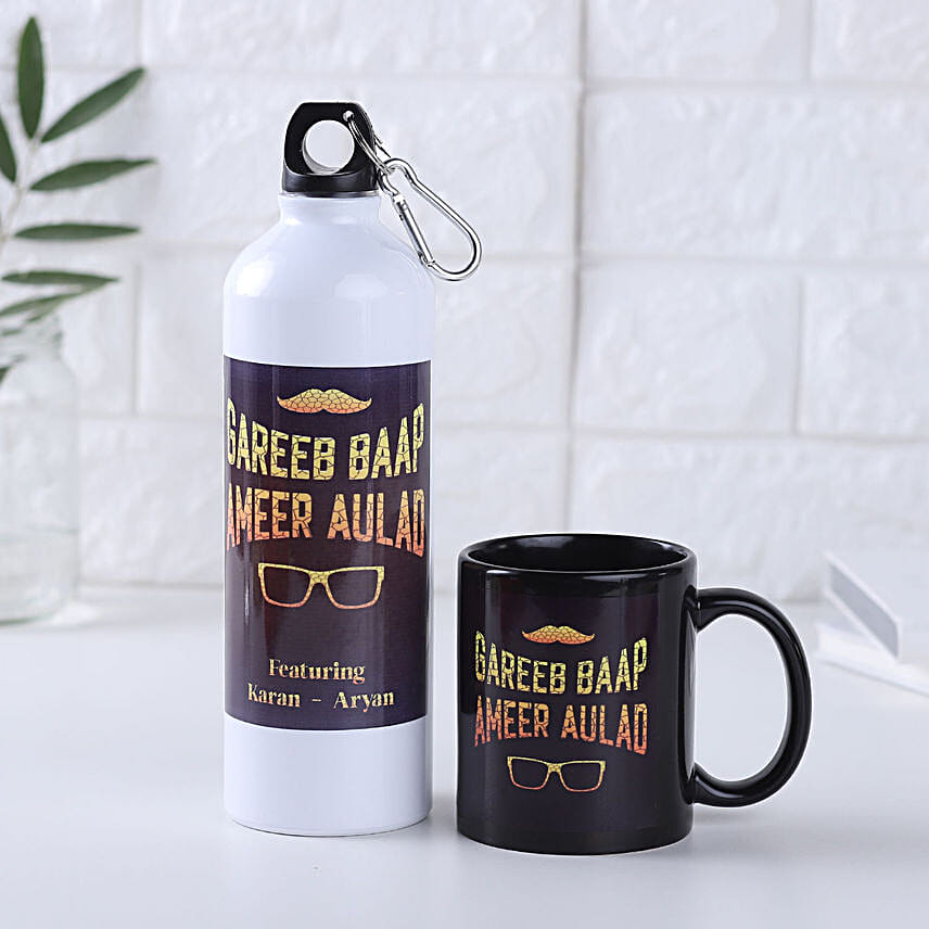 Personalised Mug and Water Bottle for Dad