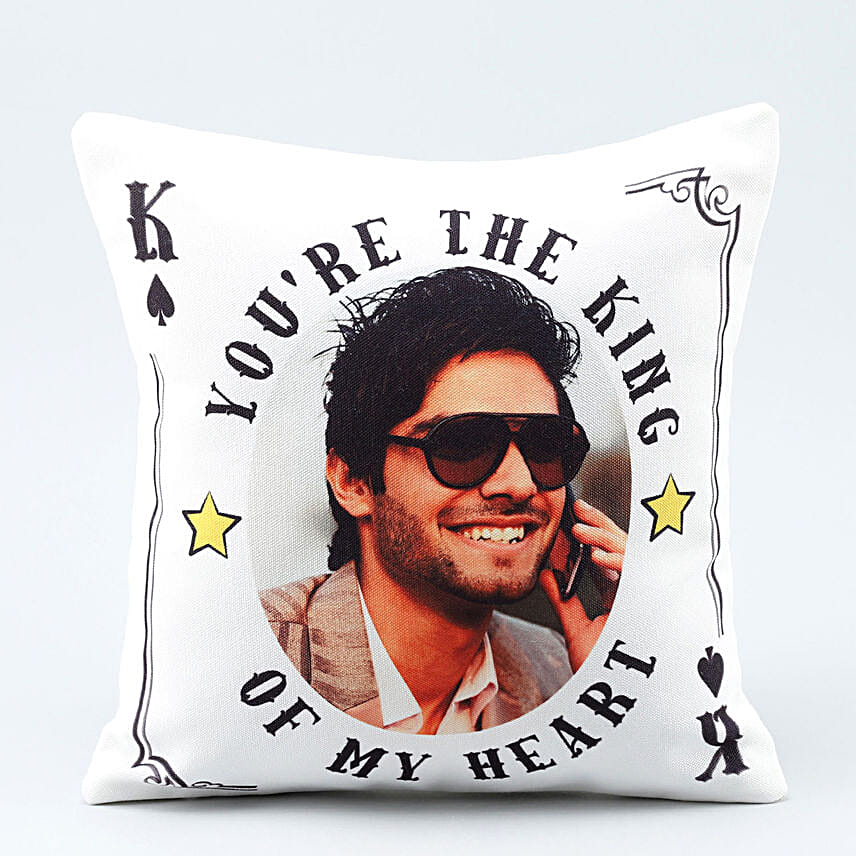 Personalised You Are The King Cushion