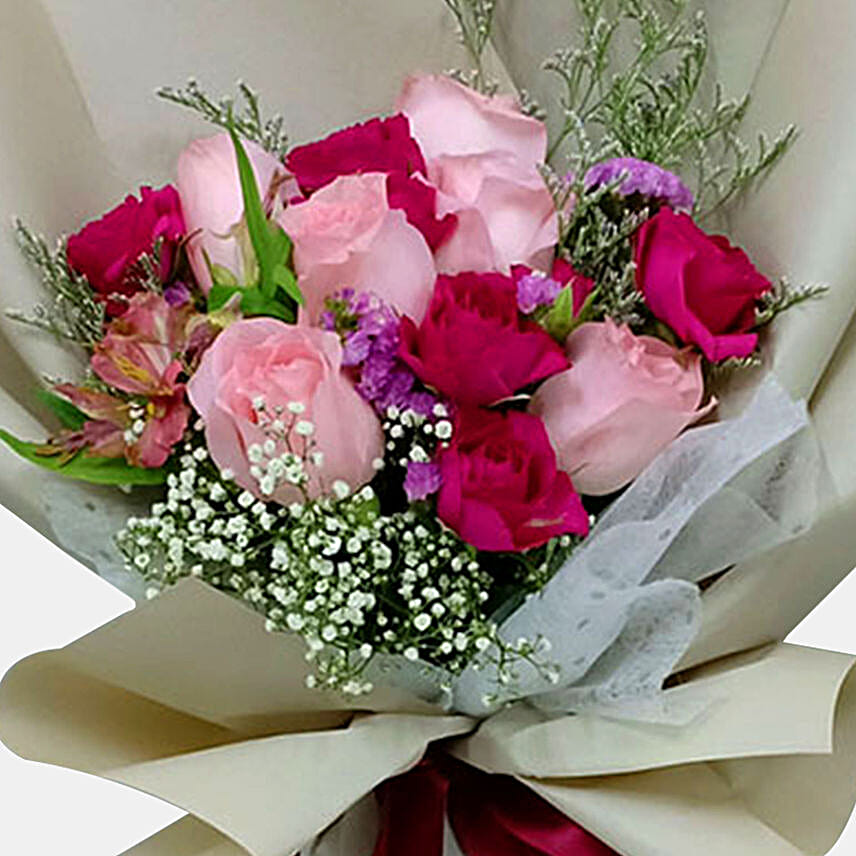 Posy Of Pink Roses