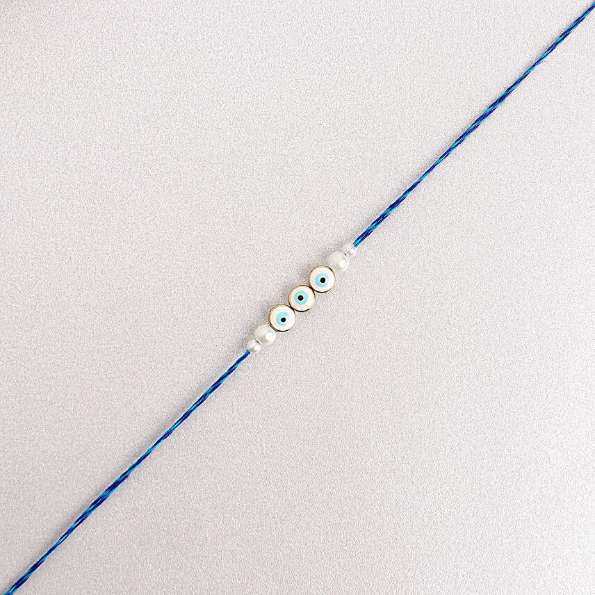 Simplistic Blue Evil  Eye Rakhi