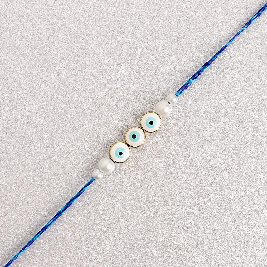 Simplistic Blue Evil  Eye Rakhi