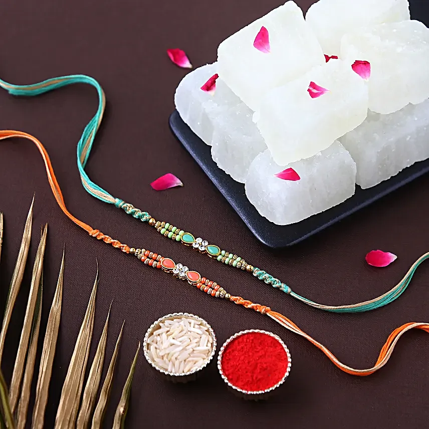 Sneh Pastel Rakhi Set & Milk Petha