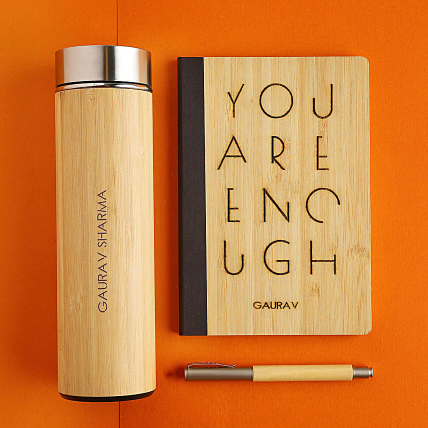 You Are Enough Personalised Bamboo Made Gift Set
