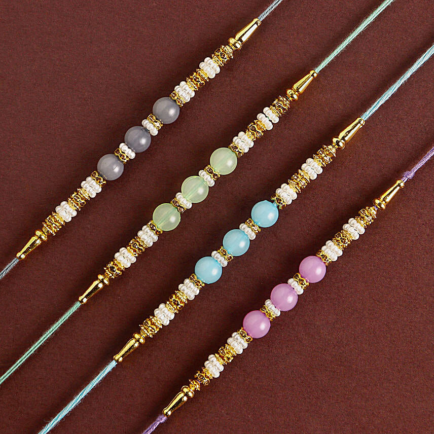 Zen Beadwork Rakhi N Mix Sweets Combo