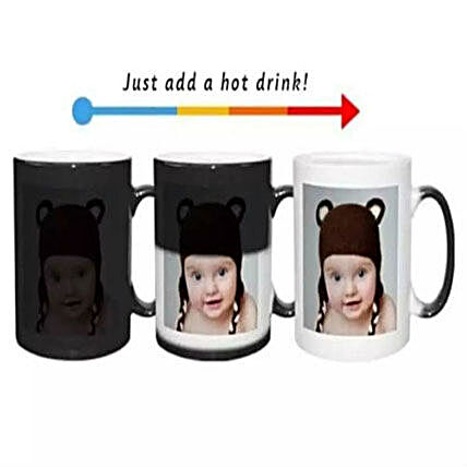 Black Color Changing Personalized Mug:Personalised Mugs to Philippines