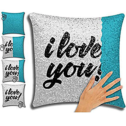 I Love You Printed Mermaid Cushion