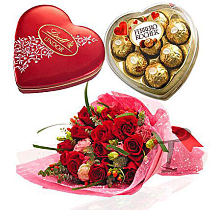 Chocolate And Roses For V Day