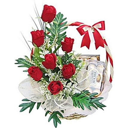 Rose And Love Basket