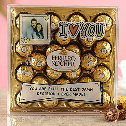 Personalised Love You Ferrero Rocher Box:Send Promise Day gifts to Philippines