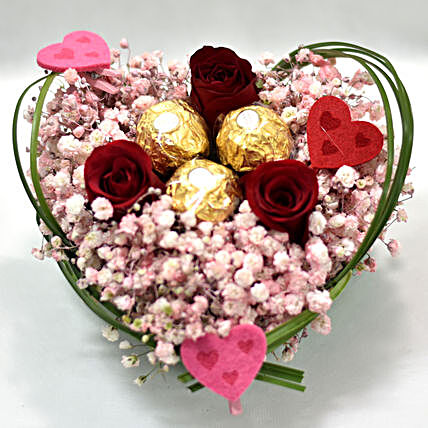 Mother's Day Roses in box with Chocolate and Balloon Delivery To Manila