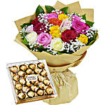 Mix Roses And Rocher Combo