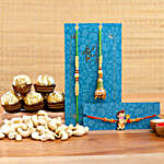 Ethnic Lumba Rakhi Set And Kids Rakhi With Cashew And Ferrero Rocher