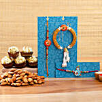 Lumba Rakhi Set And Bal Krishna Rakhi With Almonds And Ferrero Rocher