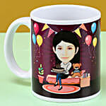 Personalised Birthday Caricature Mug