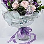 Elegant Mixed Flowers Wrapped Bunch