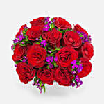 Premium Red Roses Vase Arrangement
