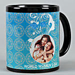 World Womens Day Personalised Black Mug