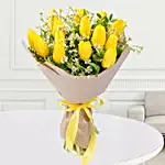 3 Yellow Tulips Bouquet