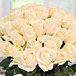 6 White Roses Bunch And Ferrero Rocher
