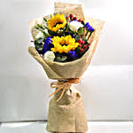 Appealing 6 Mixed Flowers Bunch