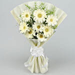 Beautiful 6 White Gerbera Bouquet