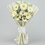 Beautiful 6 White Gerbera Bouquet