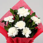 Soothing Charm 6 White Carnations Bunch