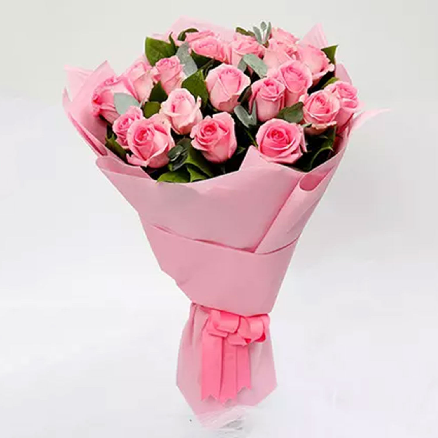 Pink Roses Celebration Happy Birthday Pink Roses Bouquet