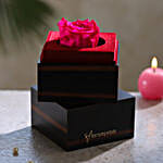 Charming Pink Forever Rose In Wooden Box portugal | Gift Charming Pink ...