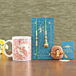 Green Lumba Set And Bal Hanuman Rakhi With Mug