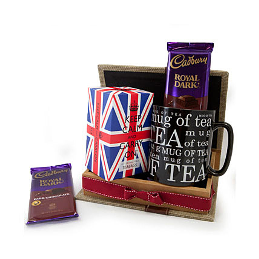 Keep Calm Tea Set:Gift Basket Delivery in Qatar
