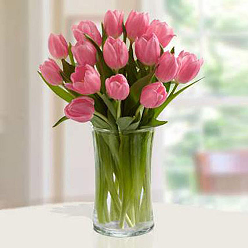 Pink Tulips Arrangement